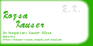rozsa kauser business card